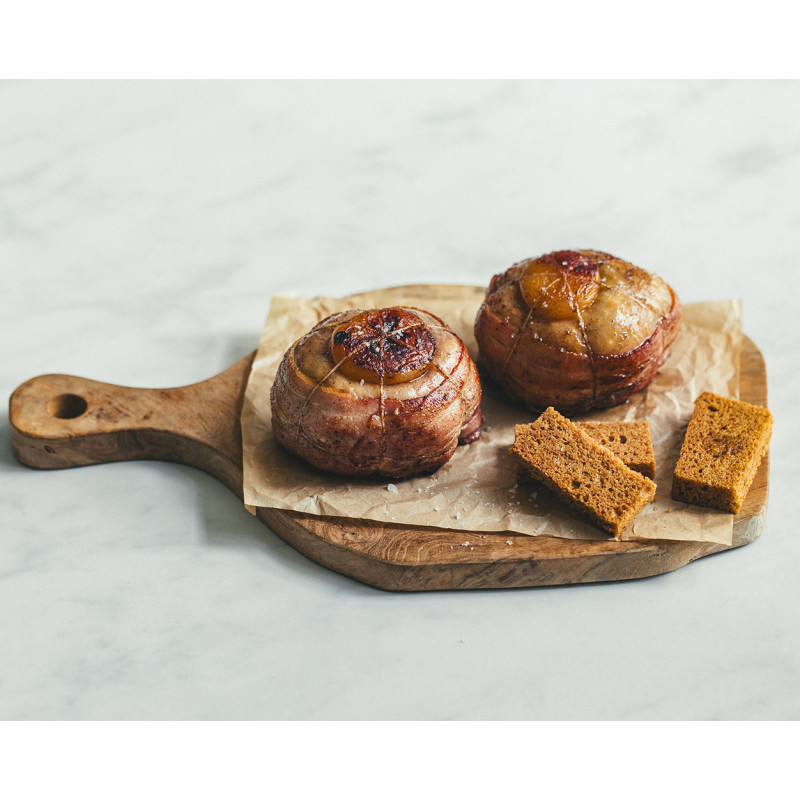 Paupiettes de pintade au foie de canard et pain d'épices