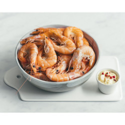 Crevettes entières cuites 30/40 ASC 1kg