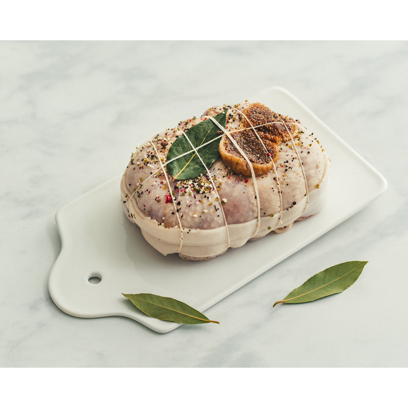Rôti de chapon farci au foie gras et aux figues 600g environ