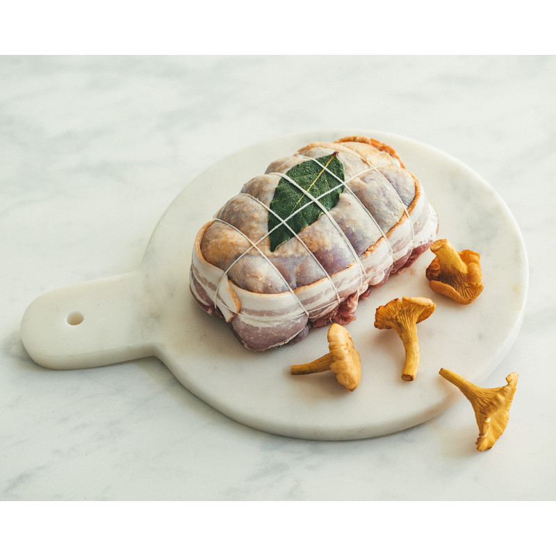 Rôti de pintade farce de volaille aux girolles 600g environ