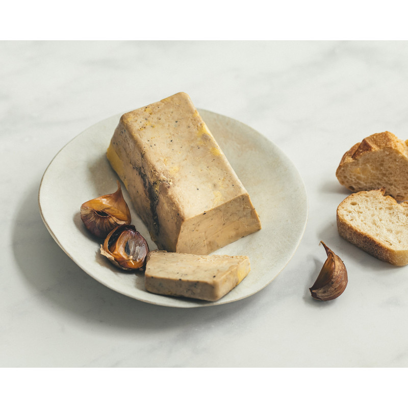 Foie gras de canard entier mi-cuit entier à ail noir confit du Tarn 200g