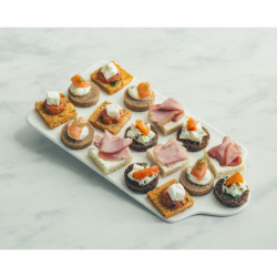 Canapés traiteur terre et mer  x16 toasts 110g